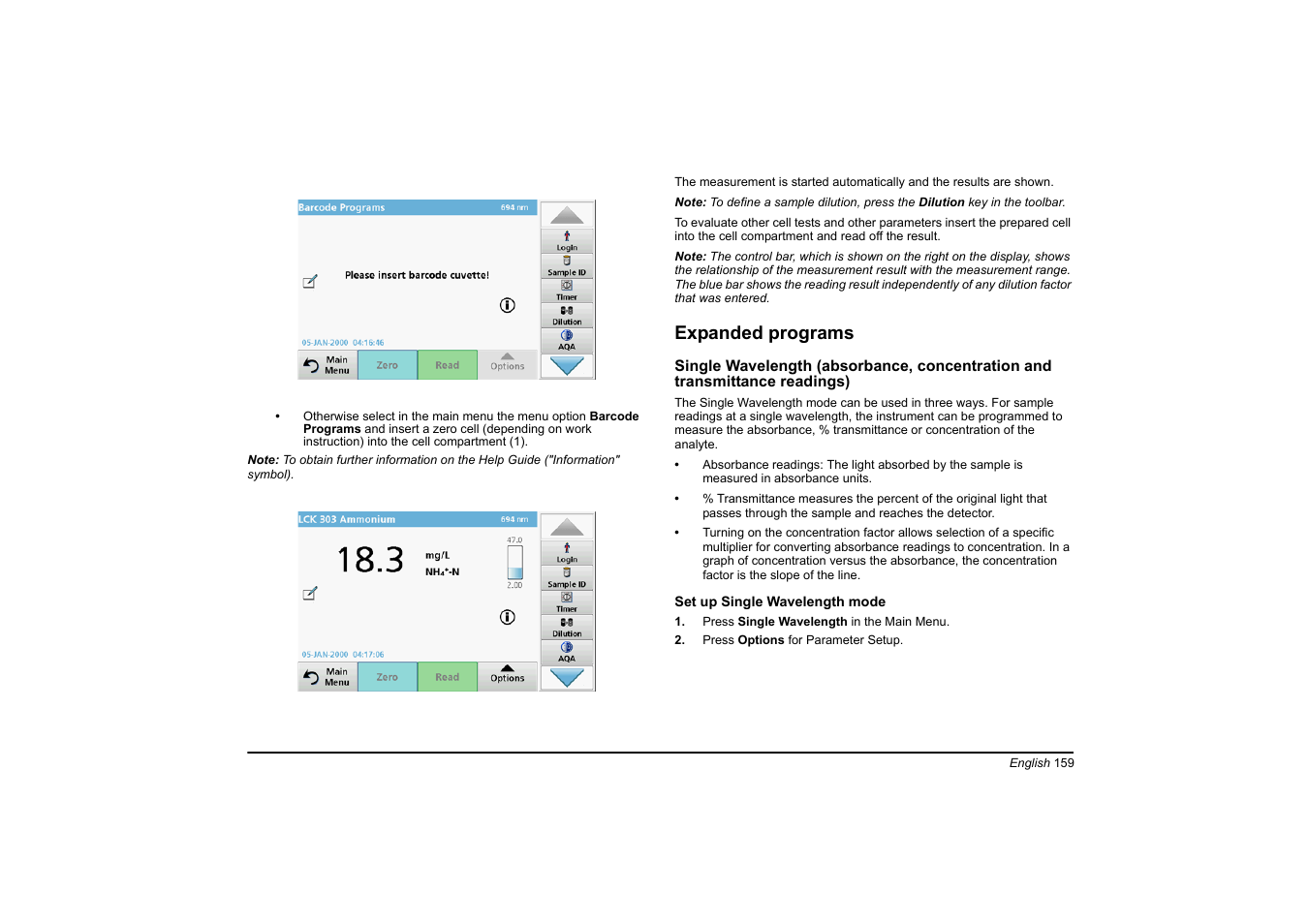 Expanded programs | Hach-Lange DR 6000 Basic User Manual User Manual | Page 159 / 618