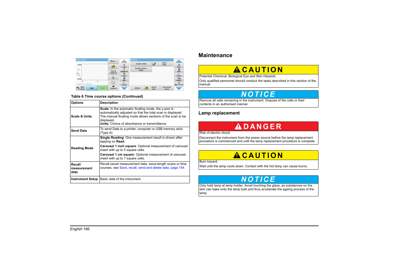 Maintenance | Hach-Lange DR 6000 Basic User Manual User Manual | Page 166 / 618