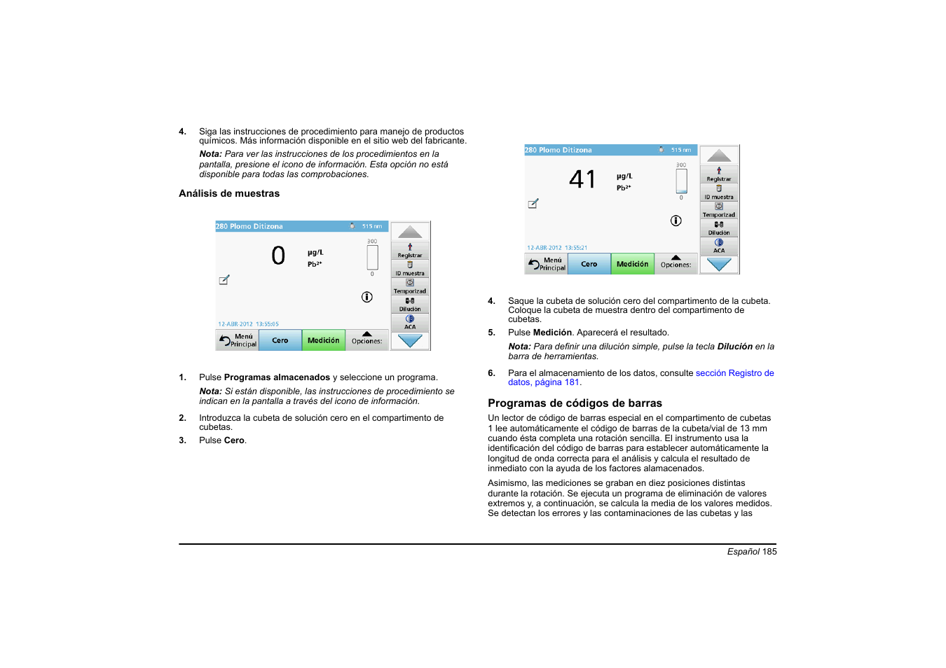 Hach-Lange DR 6000 Basic User Manual User Manual | Page 185 / 618