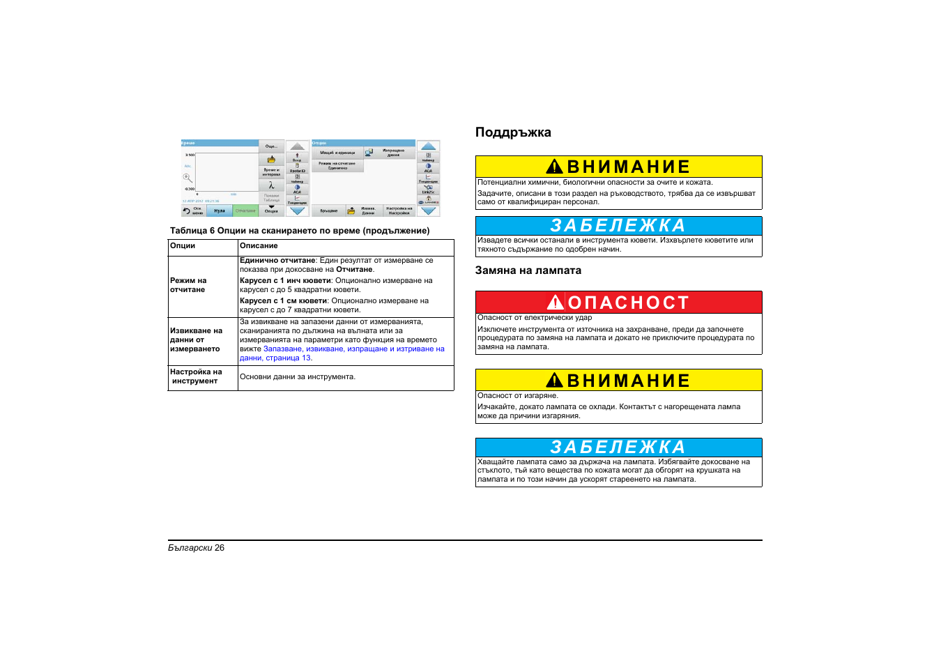Поддръжка | Hach-Lange DR 6000 Basic User Manual User Manual | Page 26 / 618