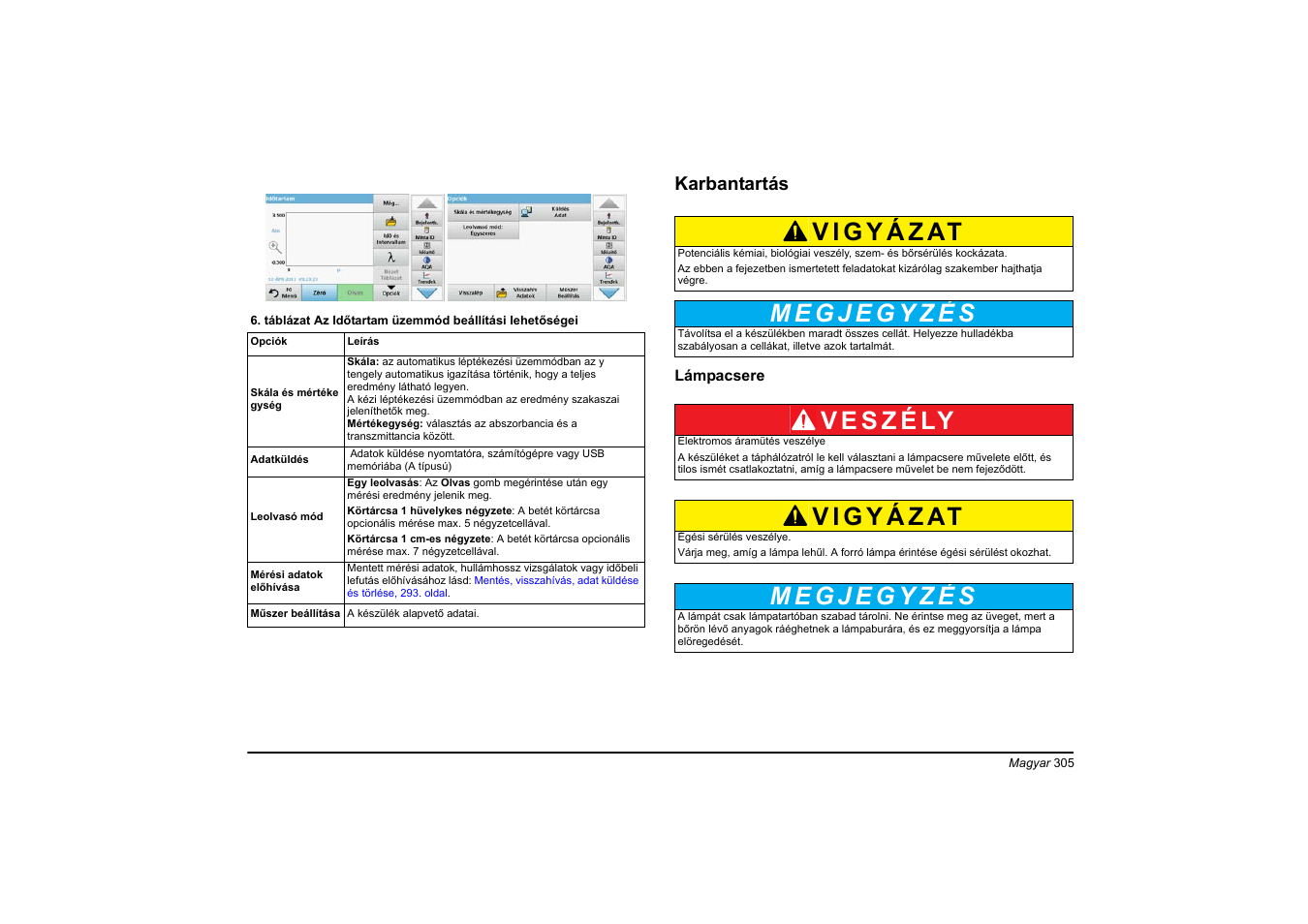 Karbantartás | Hach-Lange DR 6000 Basic User Manual User Manual | Page 305 / 618