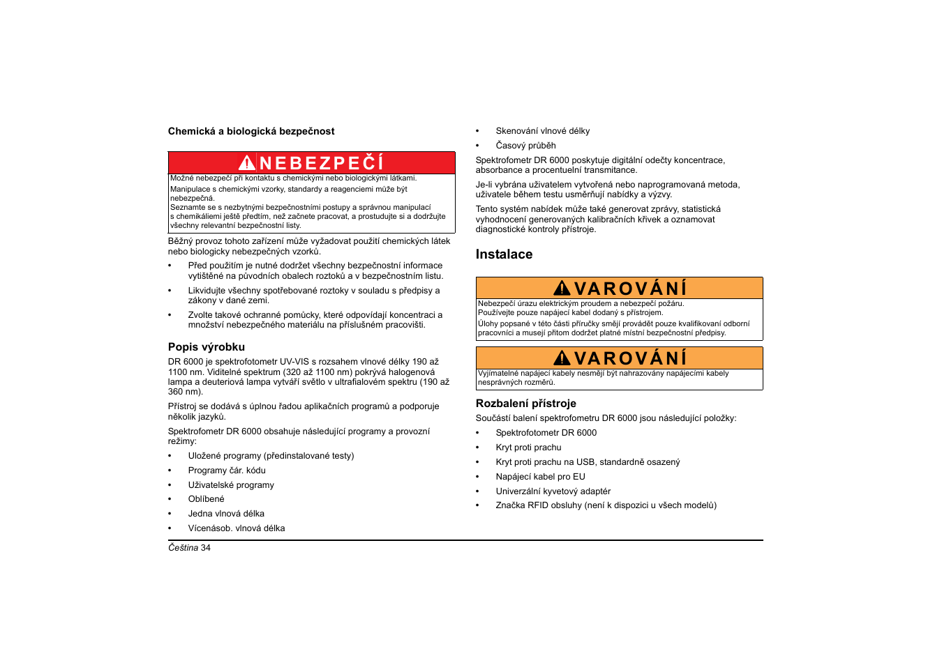 Hach-Lange DR 6000 Basic User Manual User Manual | Page 34 / 618