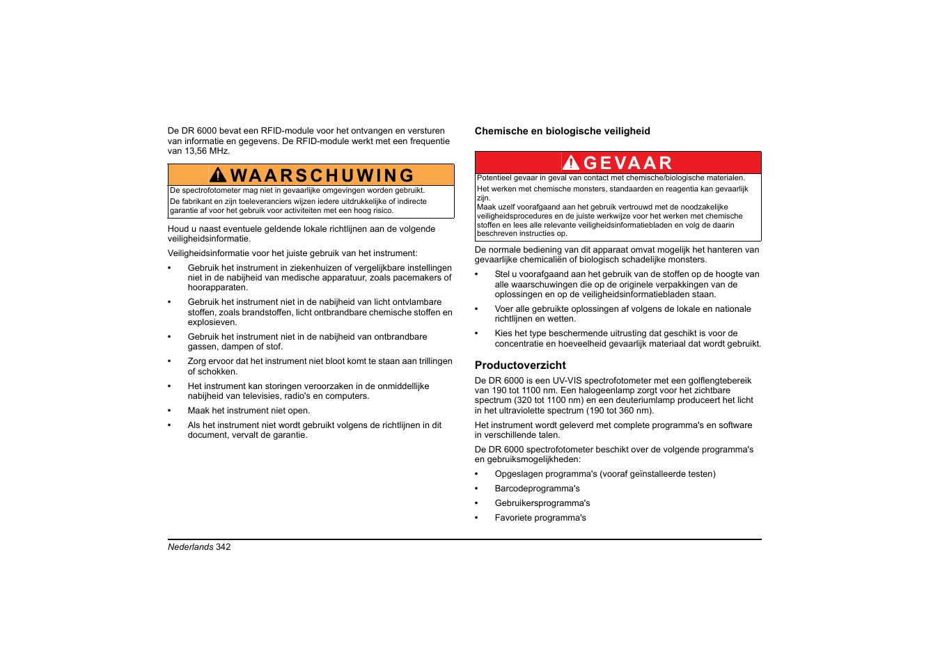 G e va a r | Hach-Lange DR 6000 Basic User Manual User Manual | Page 342 / 618