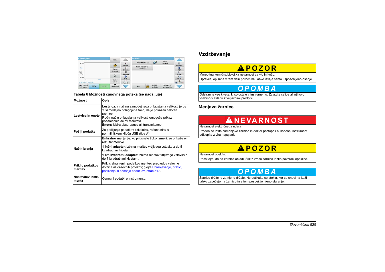 Vzdrževanje | Hach-Lange DR 6000 Basic User Manual User Manual | Page 529 / 618