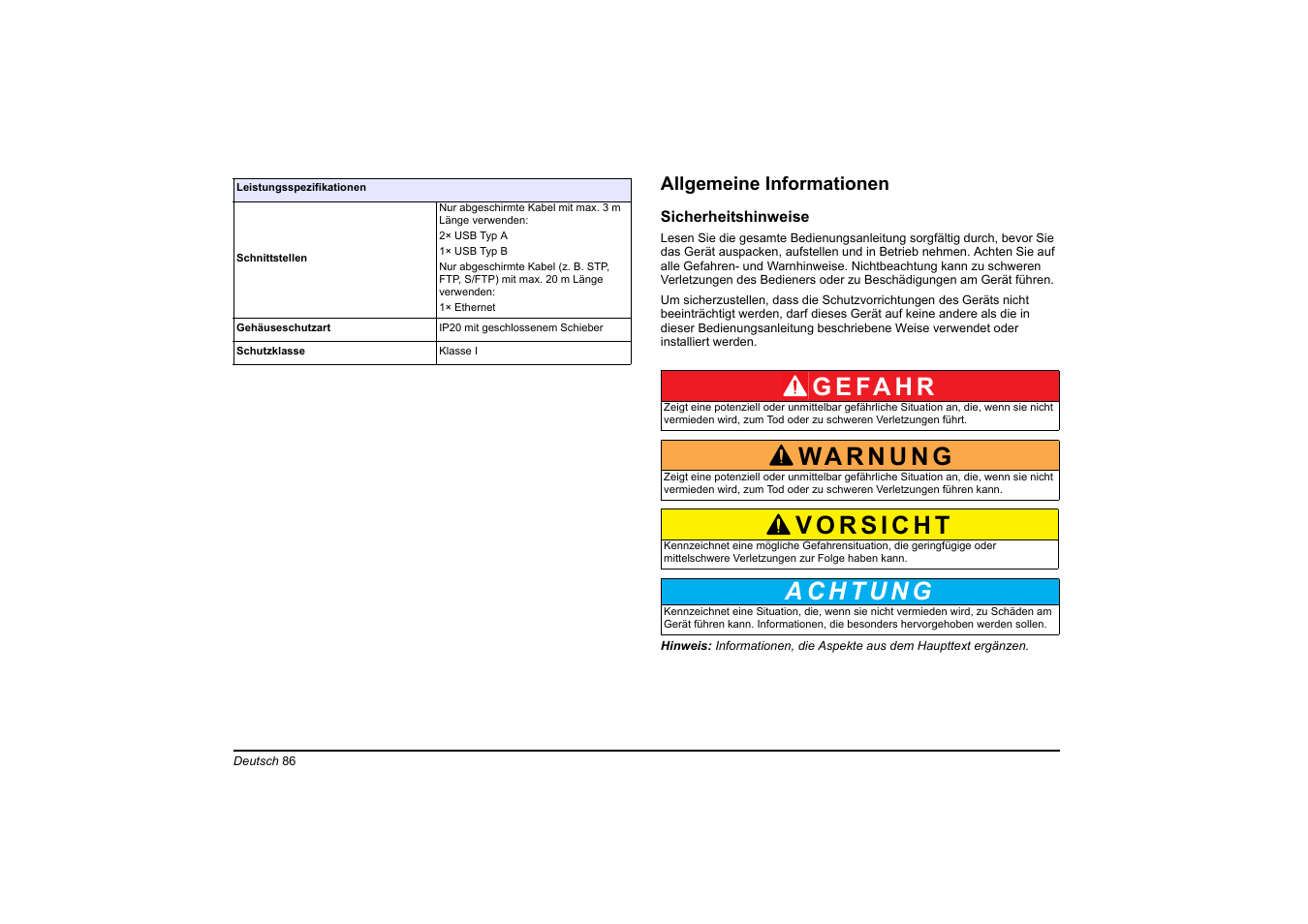 G e fa h r | Hach-Lange DR 6000 Basic User Manual User Manual | Page 86 / 618