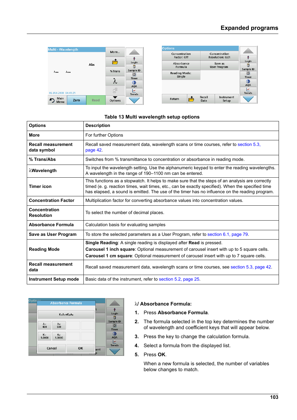 Expanded programs | Hach-Lange DR 6000 User Manual User Manual | Page 103 / 158