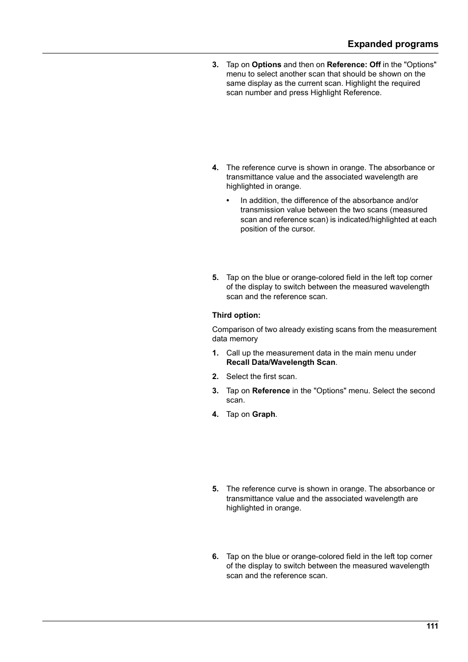 Expanded programs | Hach-Lange DR 6000 User Manual User Manual | Page 111 / 158