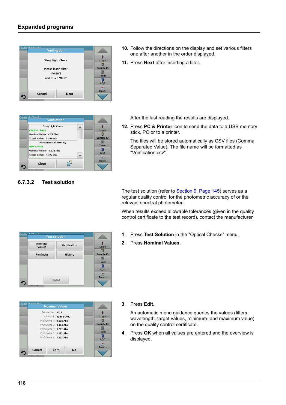 2 test solution, Expanded programs | Hach-Lange DR 6000 User Manual User Manual | Page 118 / 158