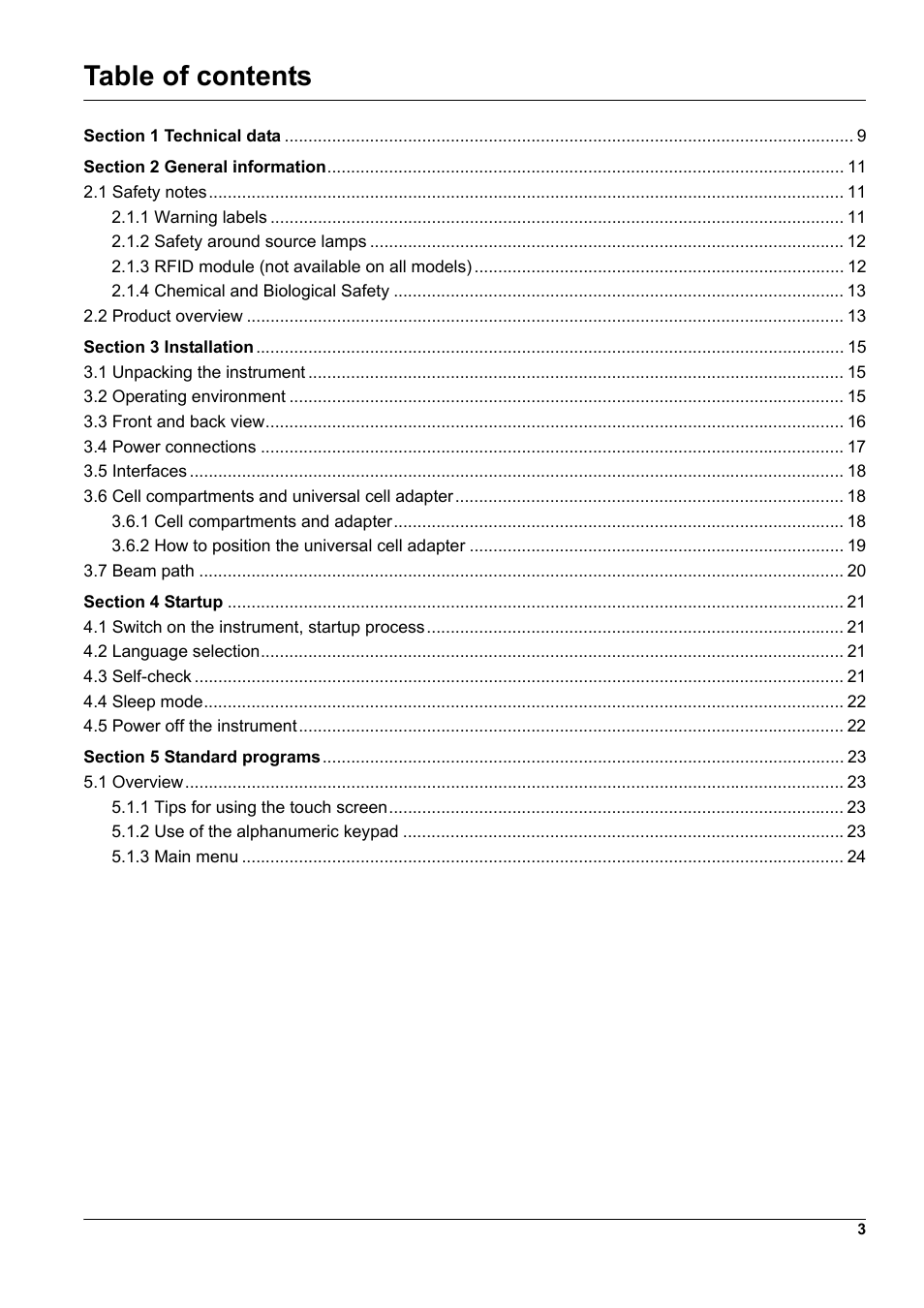 Hach-Lange DR 6000 User Manual User Manual | Page 3 / 158