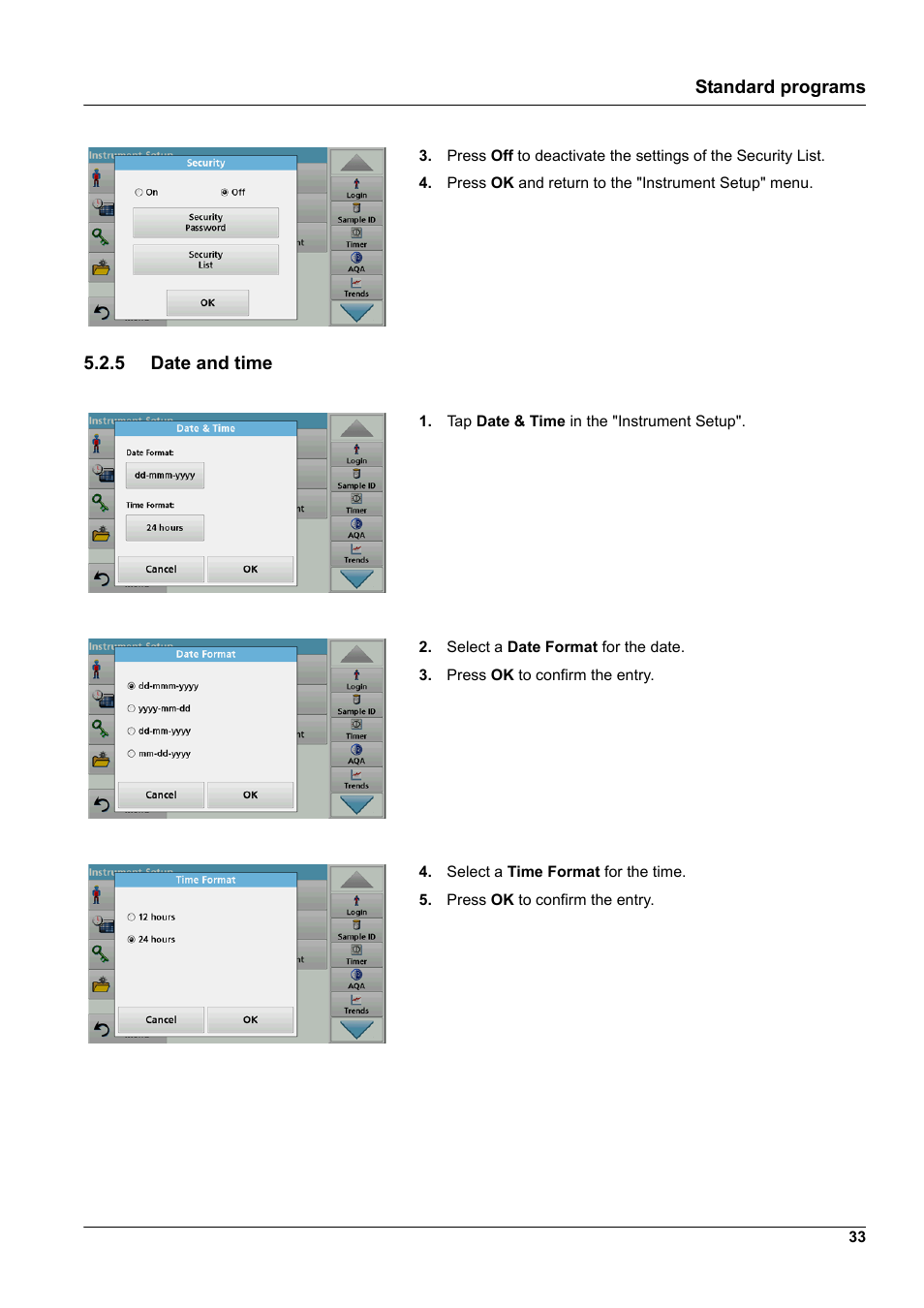 5 date and time | Hach-Lange DR 6000 User Manual User Manual | Page 33 / 158