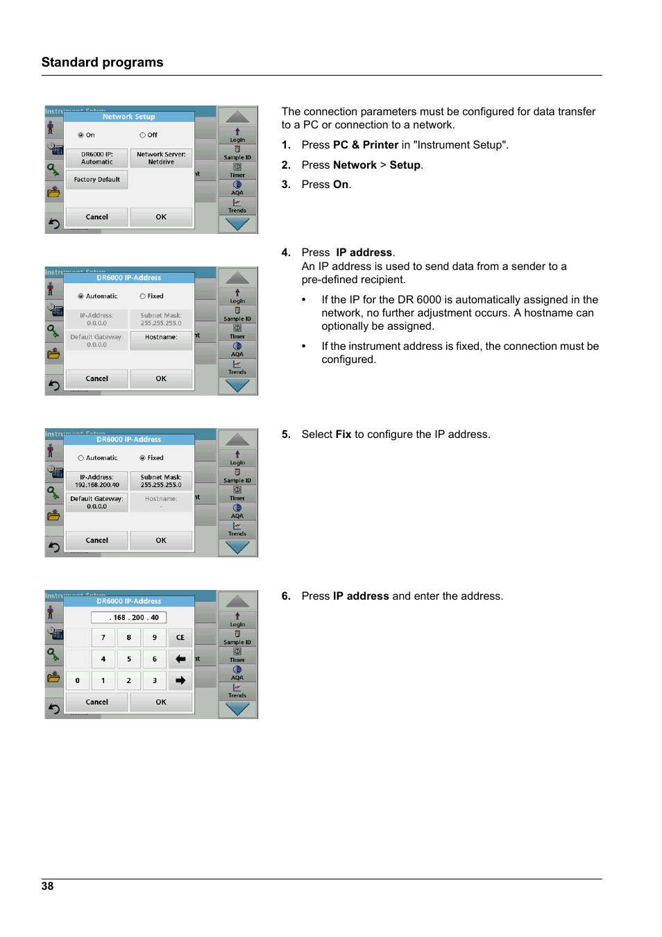Standard programs | Hach-Lange DR 6000 User Manual User Manual | Page 38 / 158