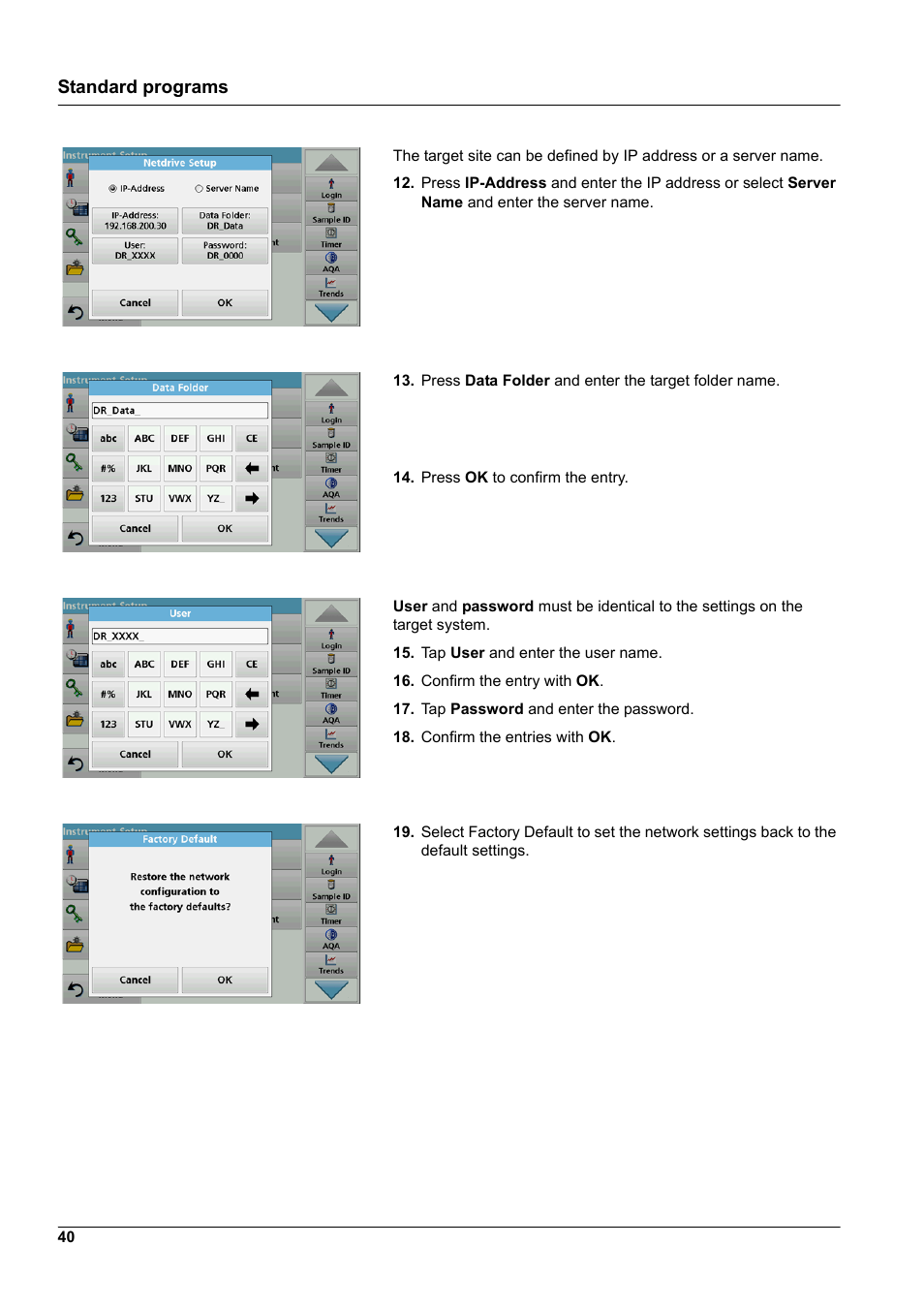 Standard programs | Hach-Lange DR 6000 User Manual User Manual | Page 40 / 158