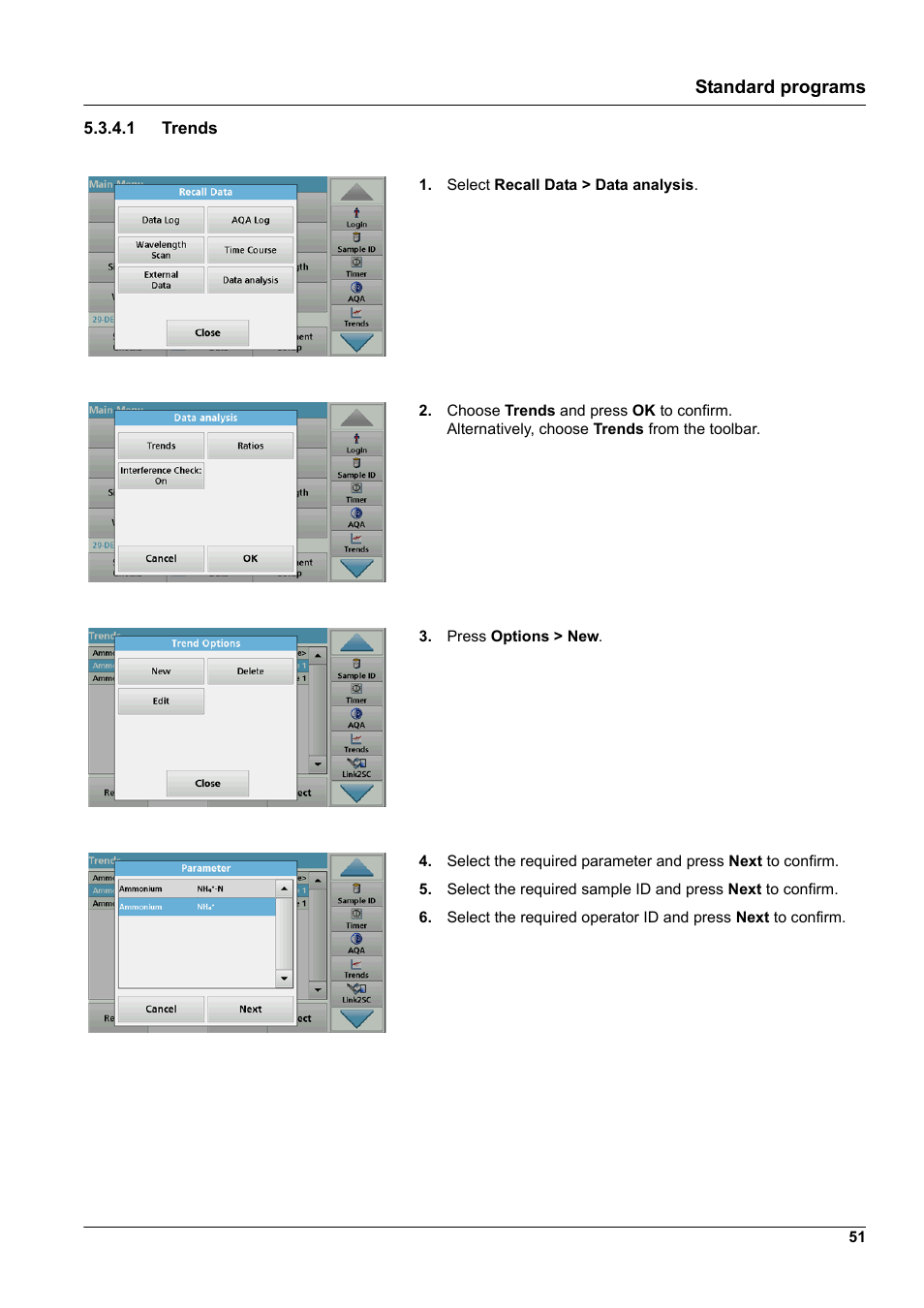1 trends | Hach-Lange DR 6000 User Manual User Manual | Page 51 / 158
