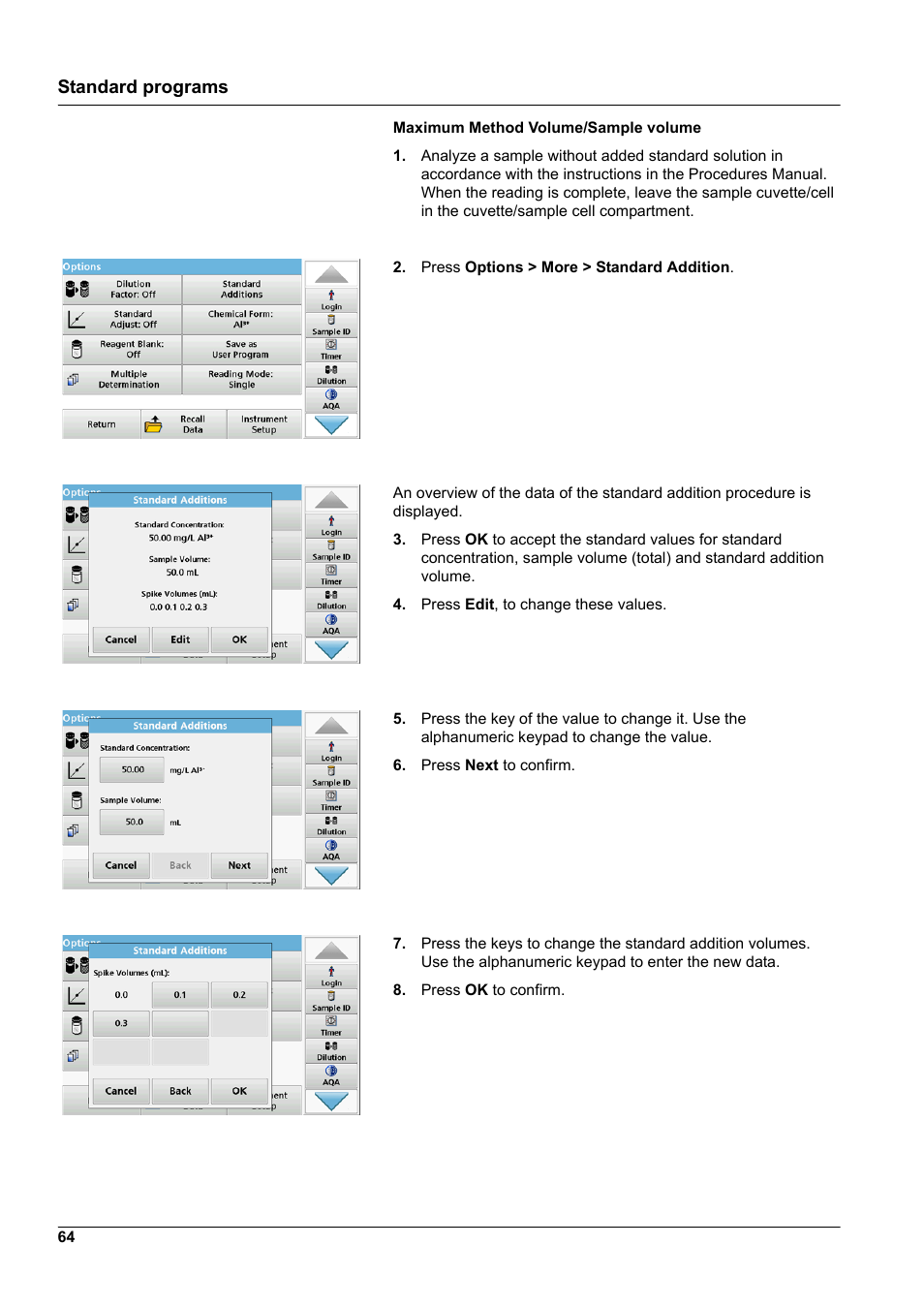 Standard programs | Hach-Lange DR 6000 User Manual User Manual | Page 64 / 158