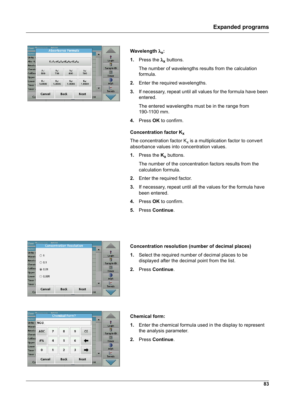 Expanded programs | Hach-Lange DR 6000 User Manual User Manual | Page 83 / 158