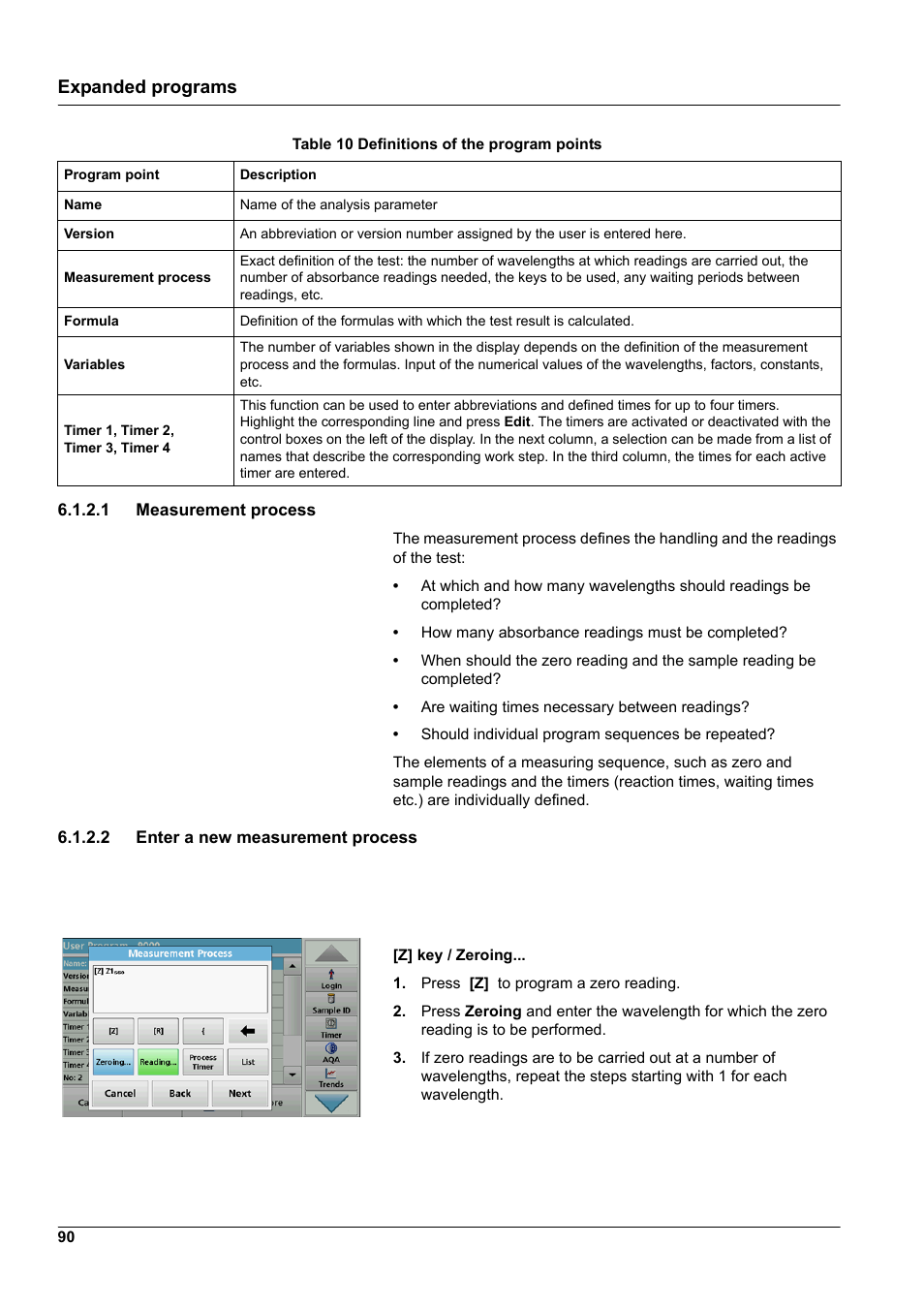 1 measurement process, 2 enter a new measurement process, Expanded programs | Hach-Lange DR 6000 User Manual User Manual | Page 90 / 158