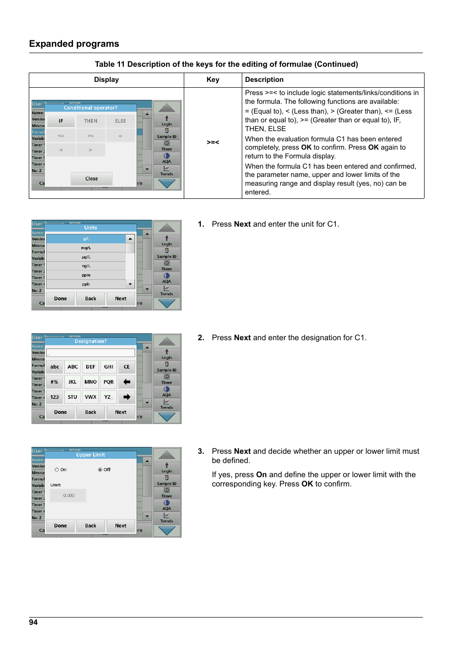 Expanded programs | Hach-Lange DR 6000 User Manual User Manual | Page 94 / 158