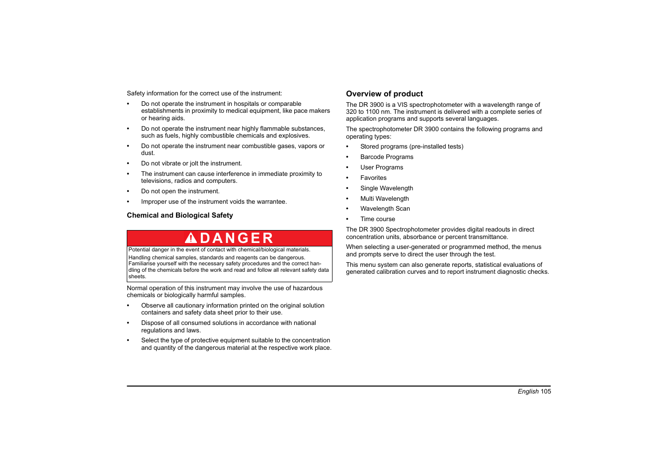 Hach-Lange DR 3900 Basic User Manual User Manual | Page 105 / 422