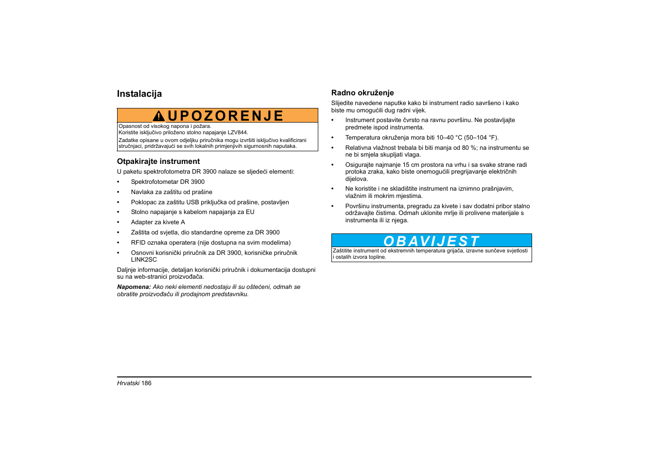 Hach-Lange DR 3900 Basic User Manual User Manual | Page 186 / 422