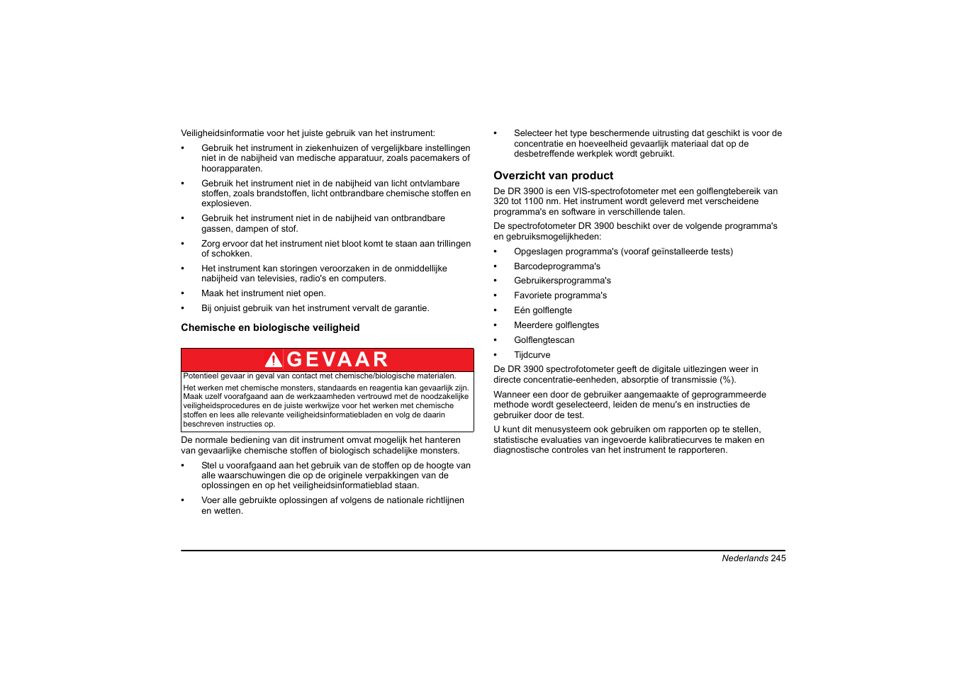 G e va a r | Hach-Lange DR 3900 Basic User Manual User Manual | Page 245 / 422
