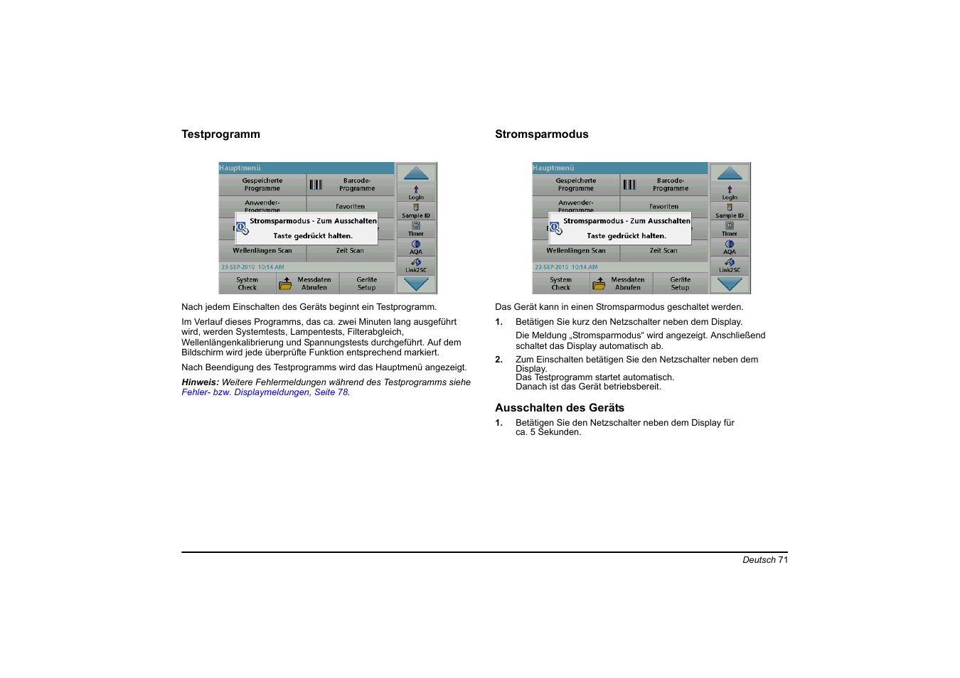 Hach-Lange DR 3900 Basic User Manual User Manual | Page 71 / 422