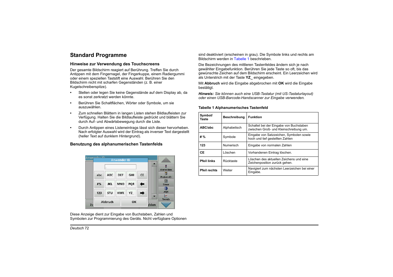 Standard programme | Hach-Lange DR 3900 Basic User Manual User Manual | Page 72 / 422