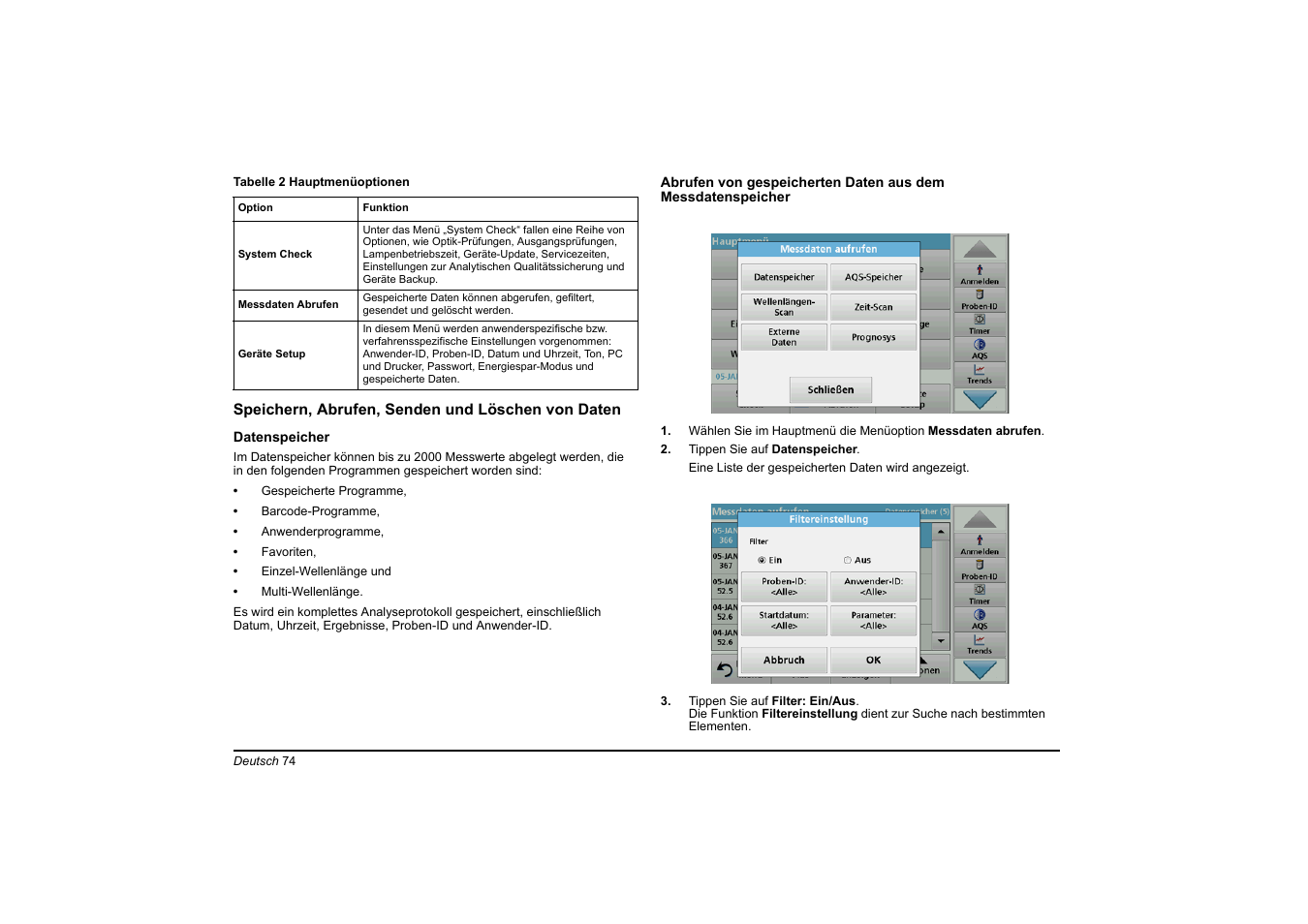 Hach-Lange DR 3900 Basic User Manual User Manual | Page 74 / 422