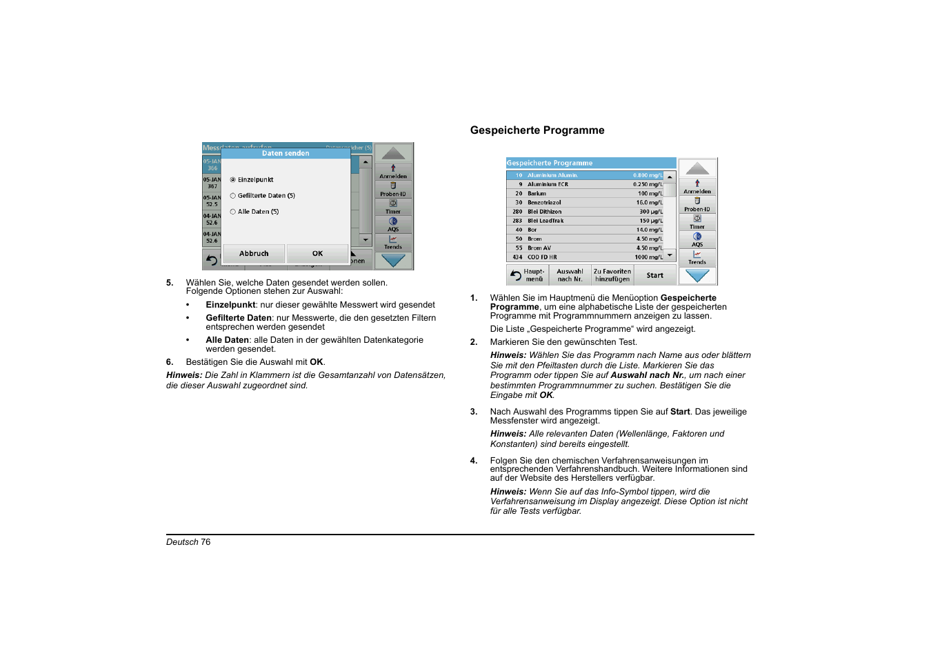 Hach-Lange DR 3900 Basic User Manual User Manual | Page 76 / 422