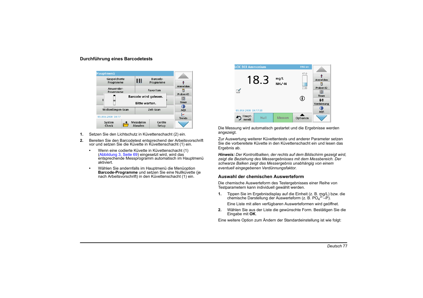 Hach-Lange DR 3900 Basic User Manual User Manual | Page 77 / 422