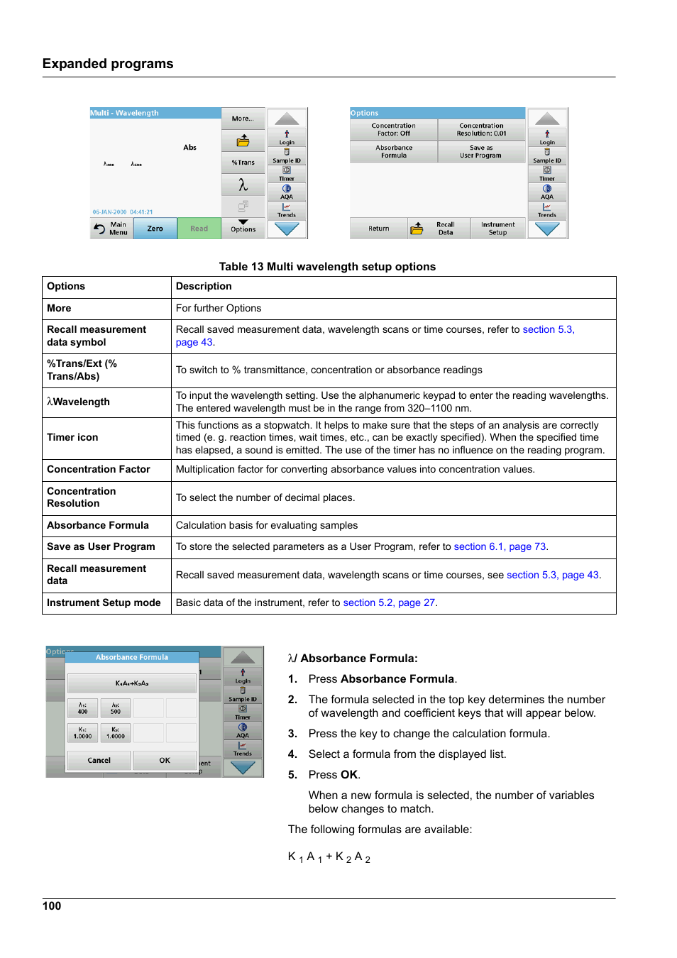 Expanded programs | Hach-Lange DR 3900 User Manual User Manual | Page 100 / 150