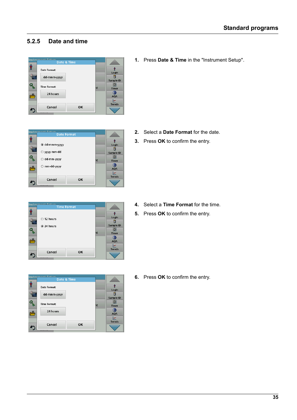 5 date and time | Hach-Lange DR 3900 User Manual User Manual | Page 35 / 150