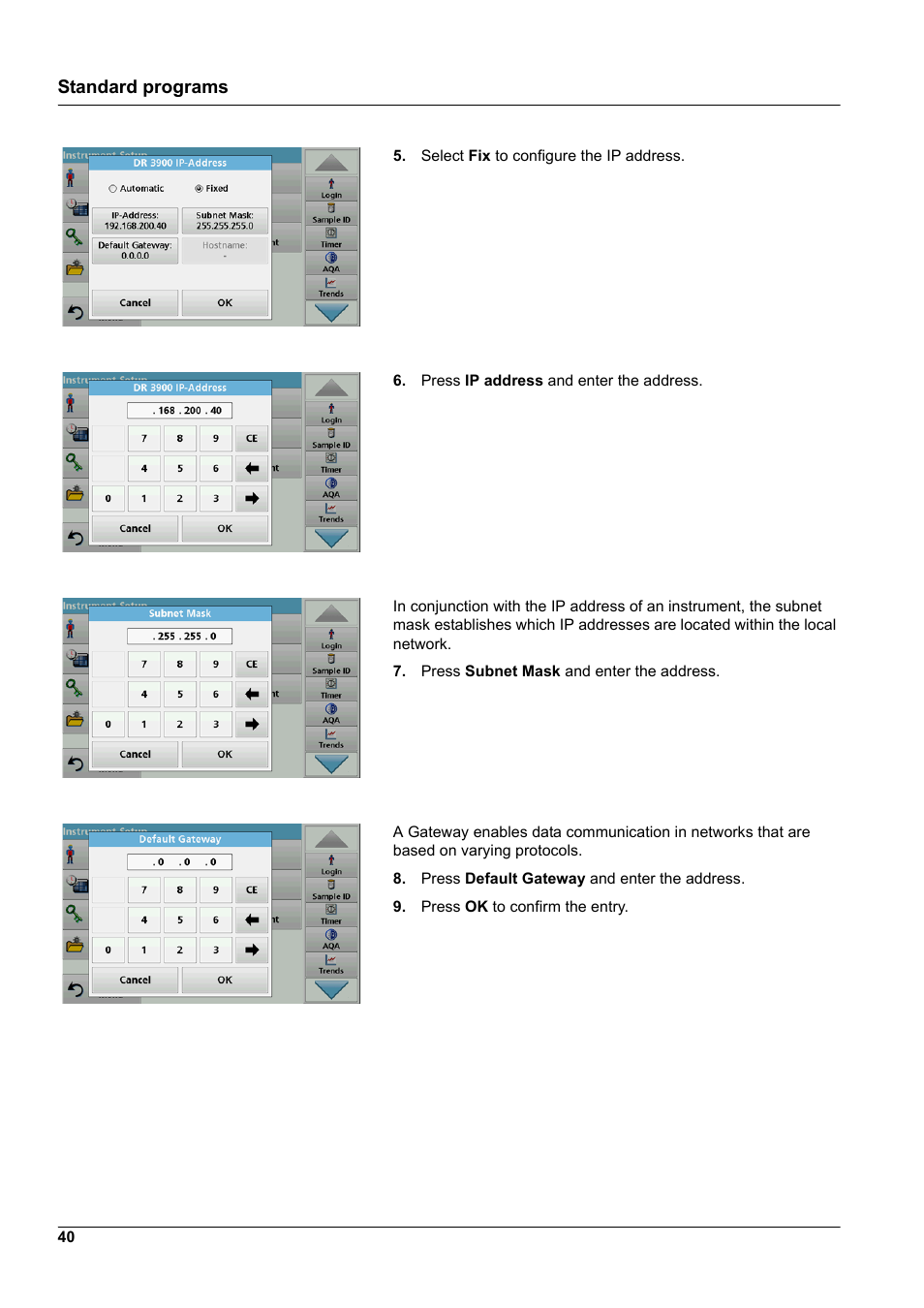 Standard programs | Hach-Lange DR 3900 User Manual User Manual | Page 40 / 150