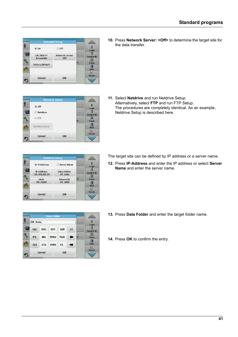 Standard programs | Hach-Lange DR 3900 User Manual User Manual | Page 41 / 150