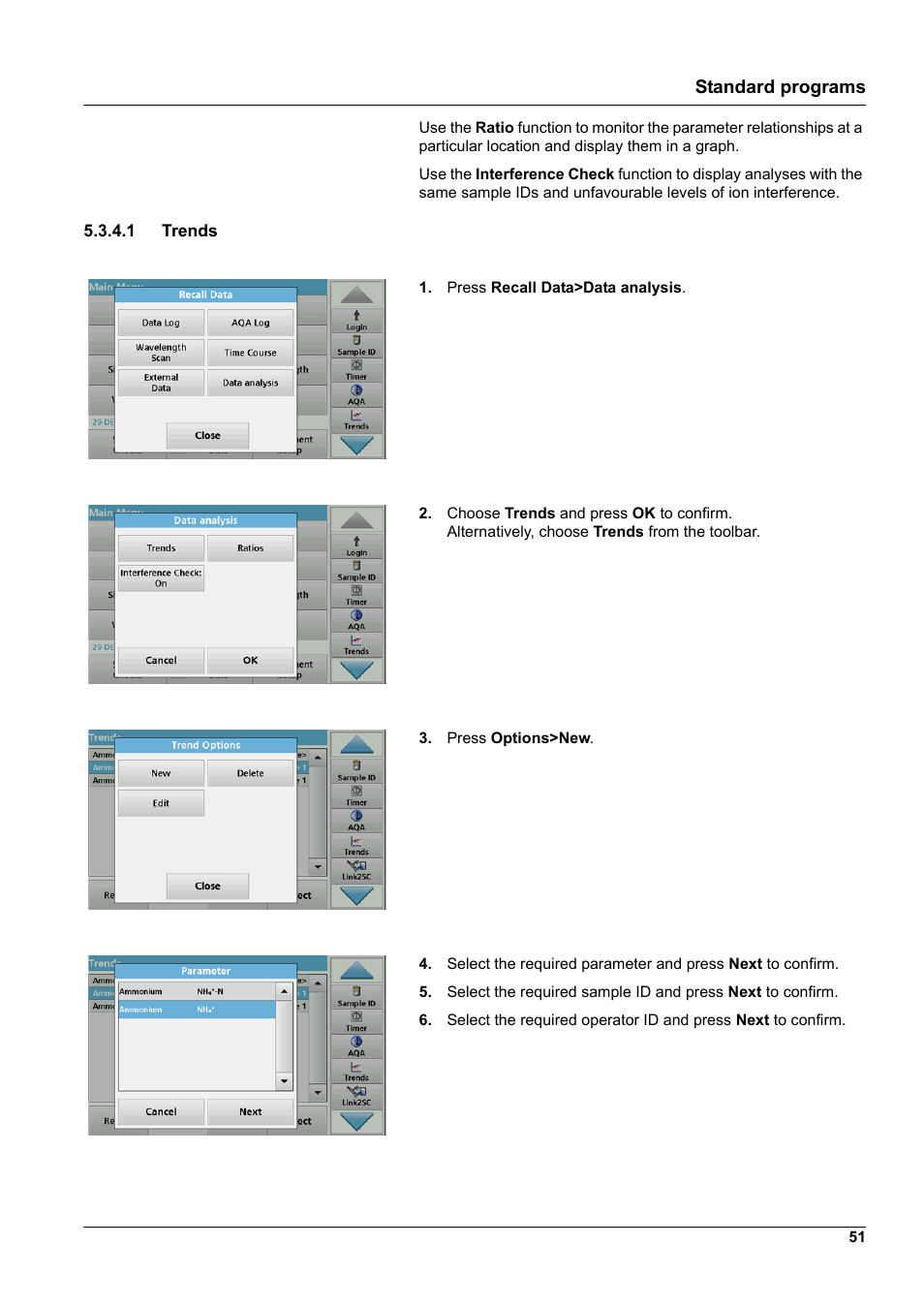 1 trends | Hach-Lange DR 3900 User Manual User Manual | Page 51 / 150