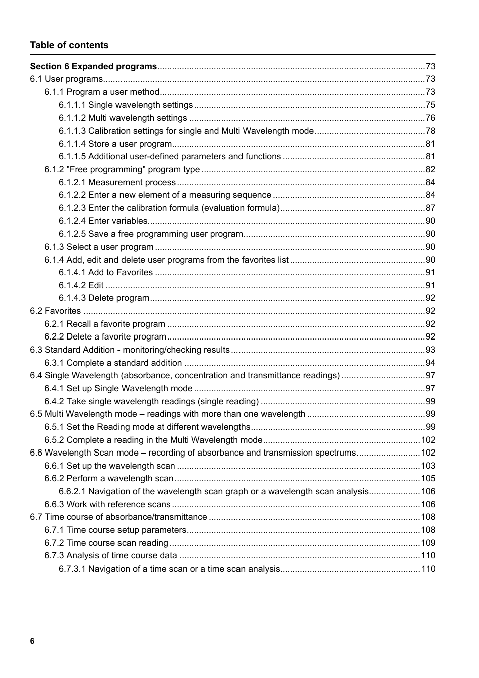 Hach-Lange DR 3900 User Manual User Manual | Page 6 / 150