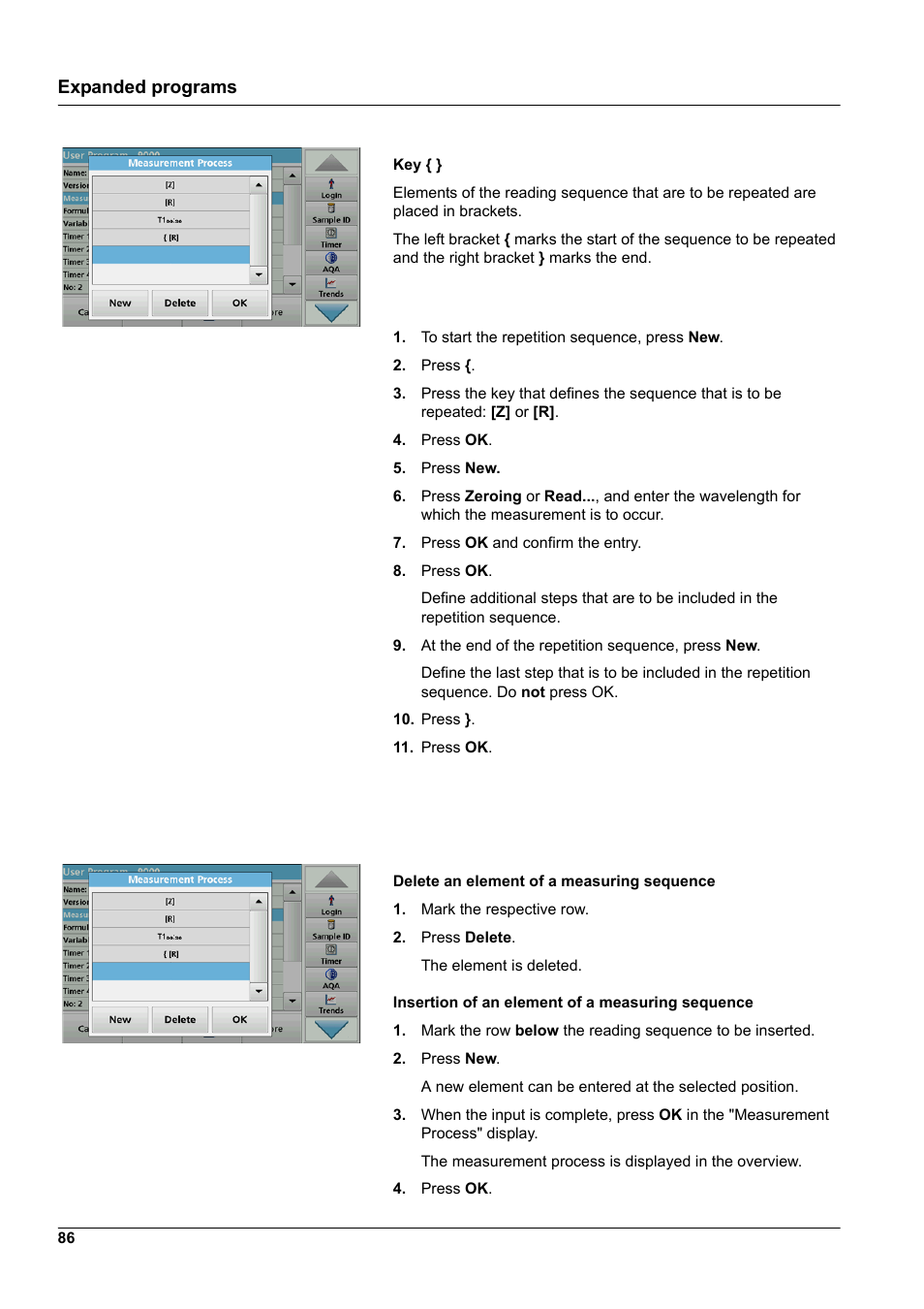 Expanded programs | Hach-Lange DR 3900 User Manual User Manual | Page 86 / 150