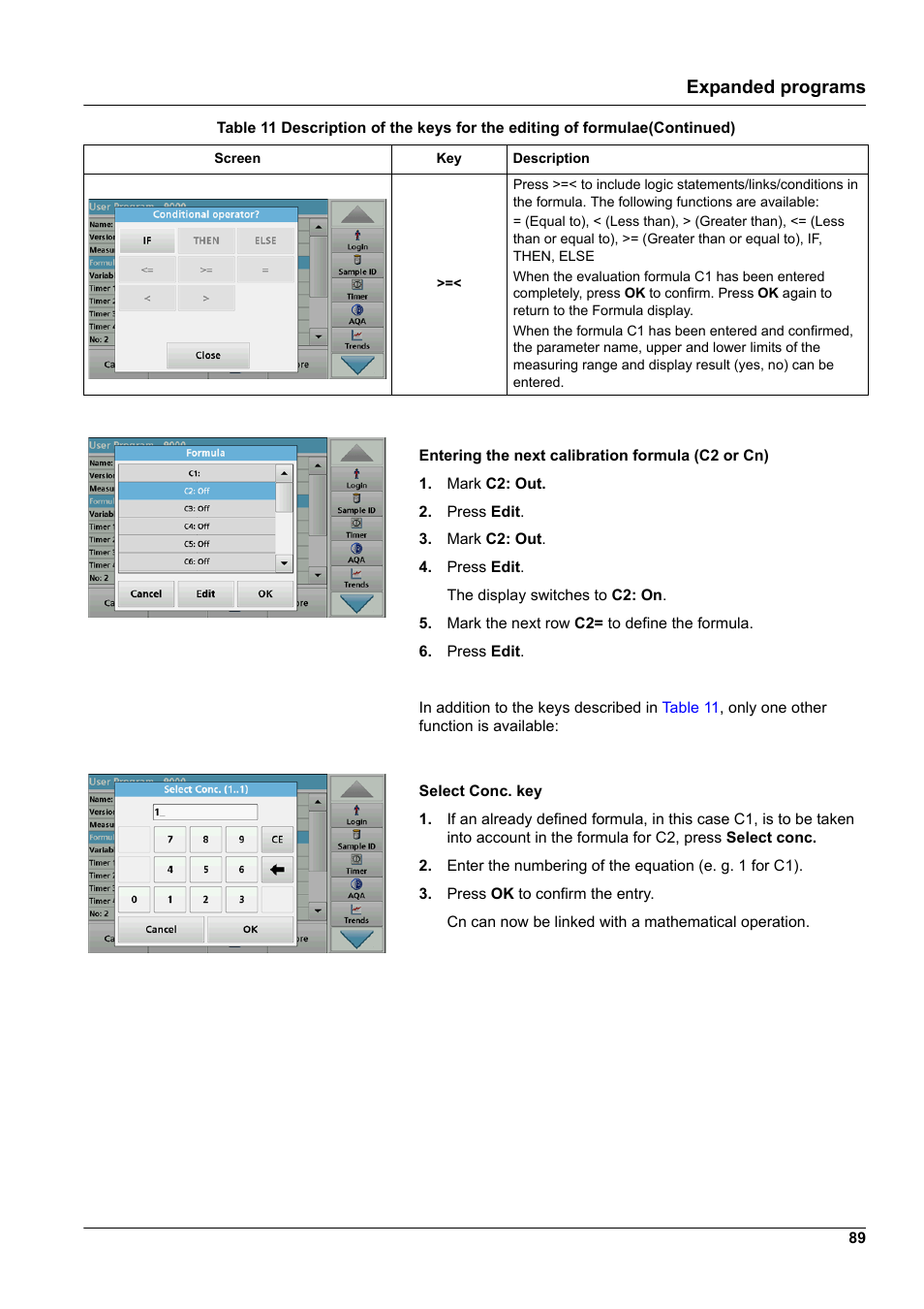 Expanded programs | Hach-Lange DR 3900 User Manual User Manual | Page 89 / 150
