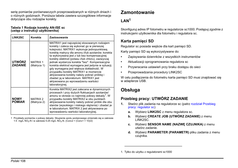 Zamontowanie, Obsługa | Hach-Lange LINK2SC User Manual | Page 108 / 163