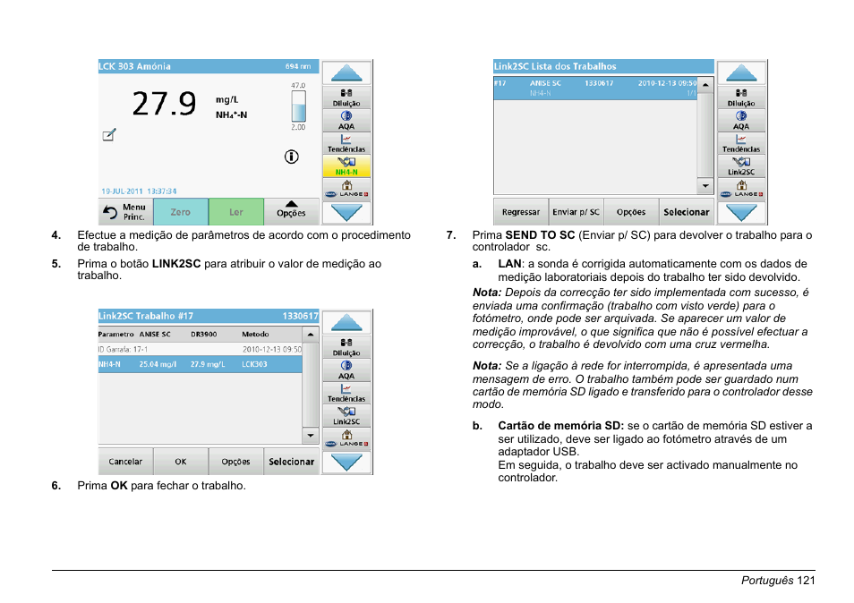 Hach-Lange LINK2SC User Manual | Page 121 / 163