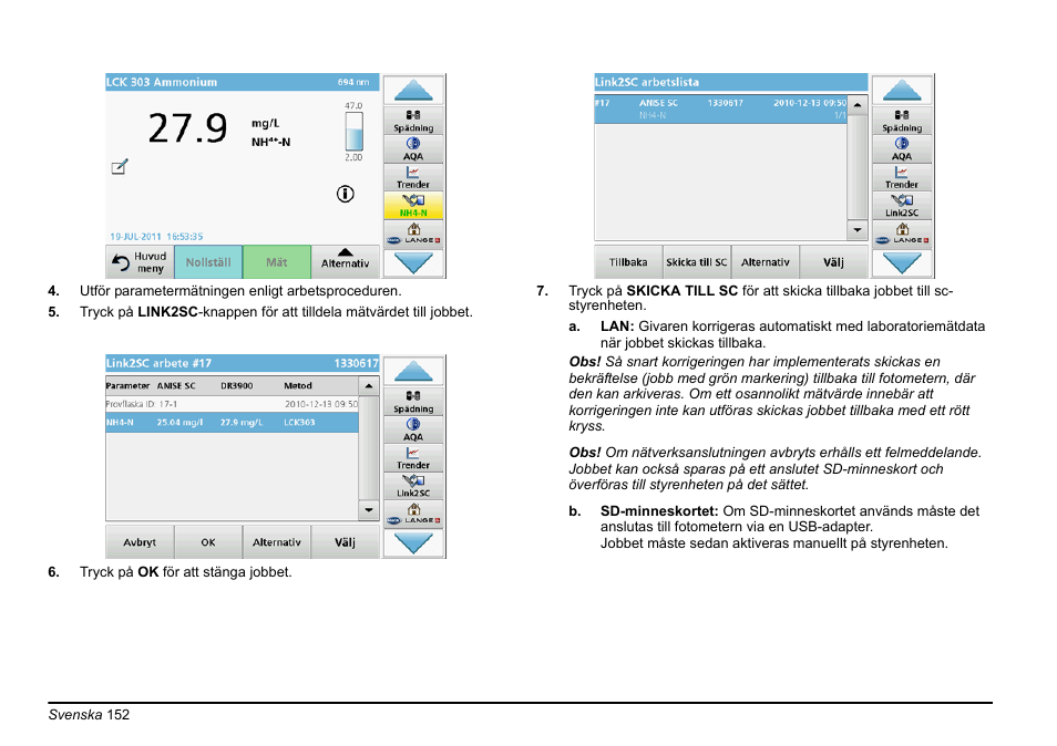Hach-Lange LINK2SC User Manual | Page 152 / 163