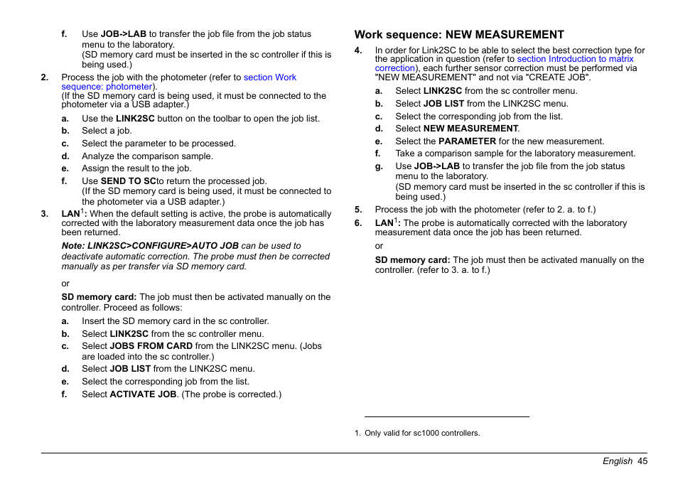 Hach-Lange LINK2SC User Manual | Page 45 / 163