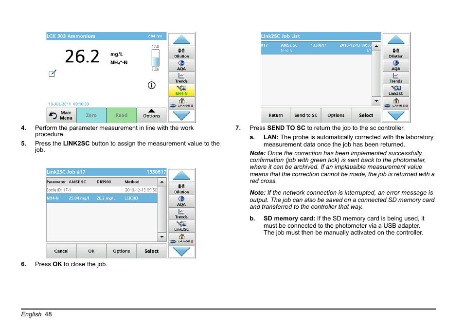 Hach-Lange LINK2SC User Manual | Page 48 / 163