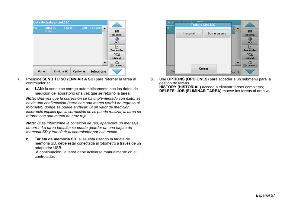 Hach-Lange LINK2SC User Manual | Page 57 / 163