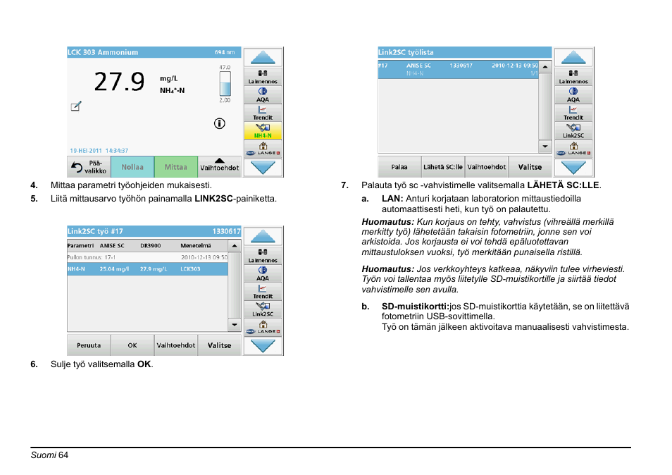 Hach-Lange LINK2SC User Manual | Page 64 / 163