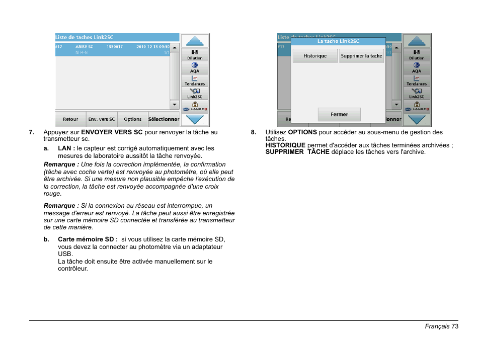 Hach-Lange LINK2SC User Manual | Page 73 / 163