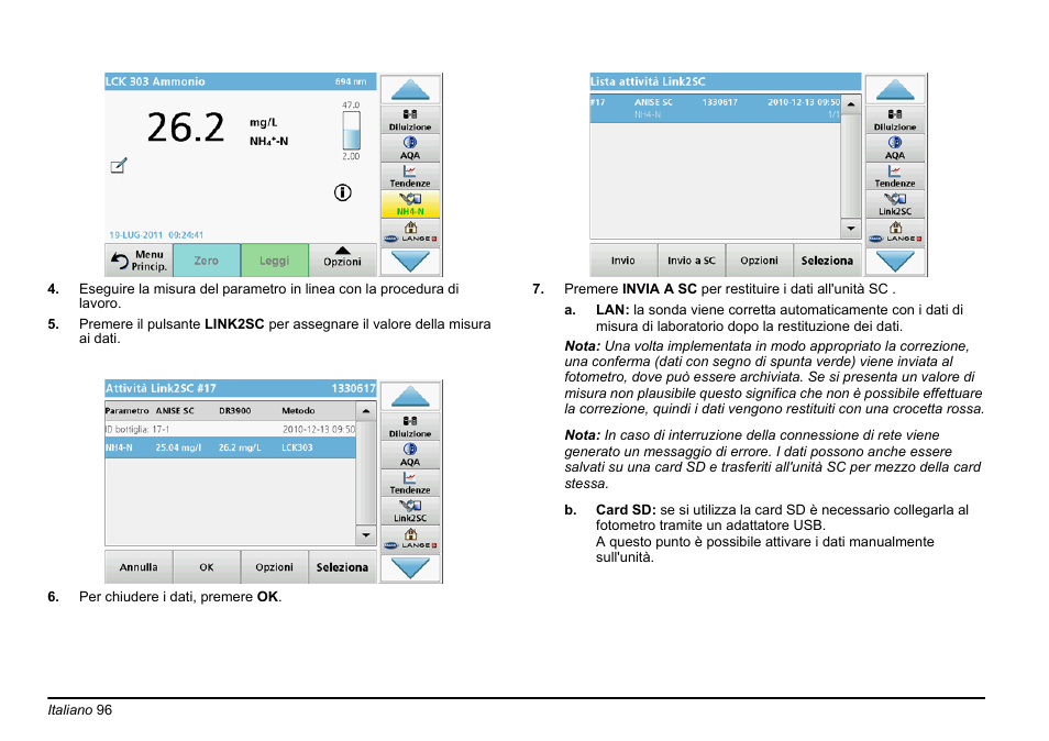 Hach-Lange LINK2SC User Manual | Page 96 / 163
