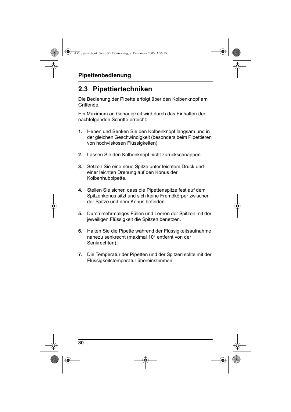 3 pipettiertechniken, Pipettenbedienung | Hach-Lange Piston pipette User Manual | Page 32 / 96