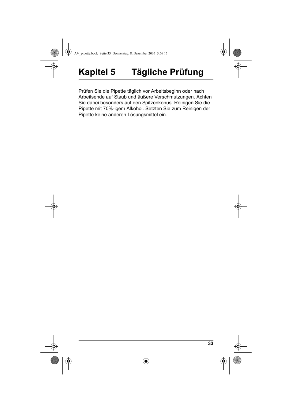 Kapitel 5 tägliche prüfung | Hach-Lange Piston pipette User Manual | Page 35 / 96