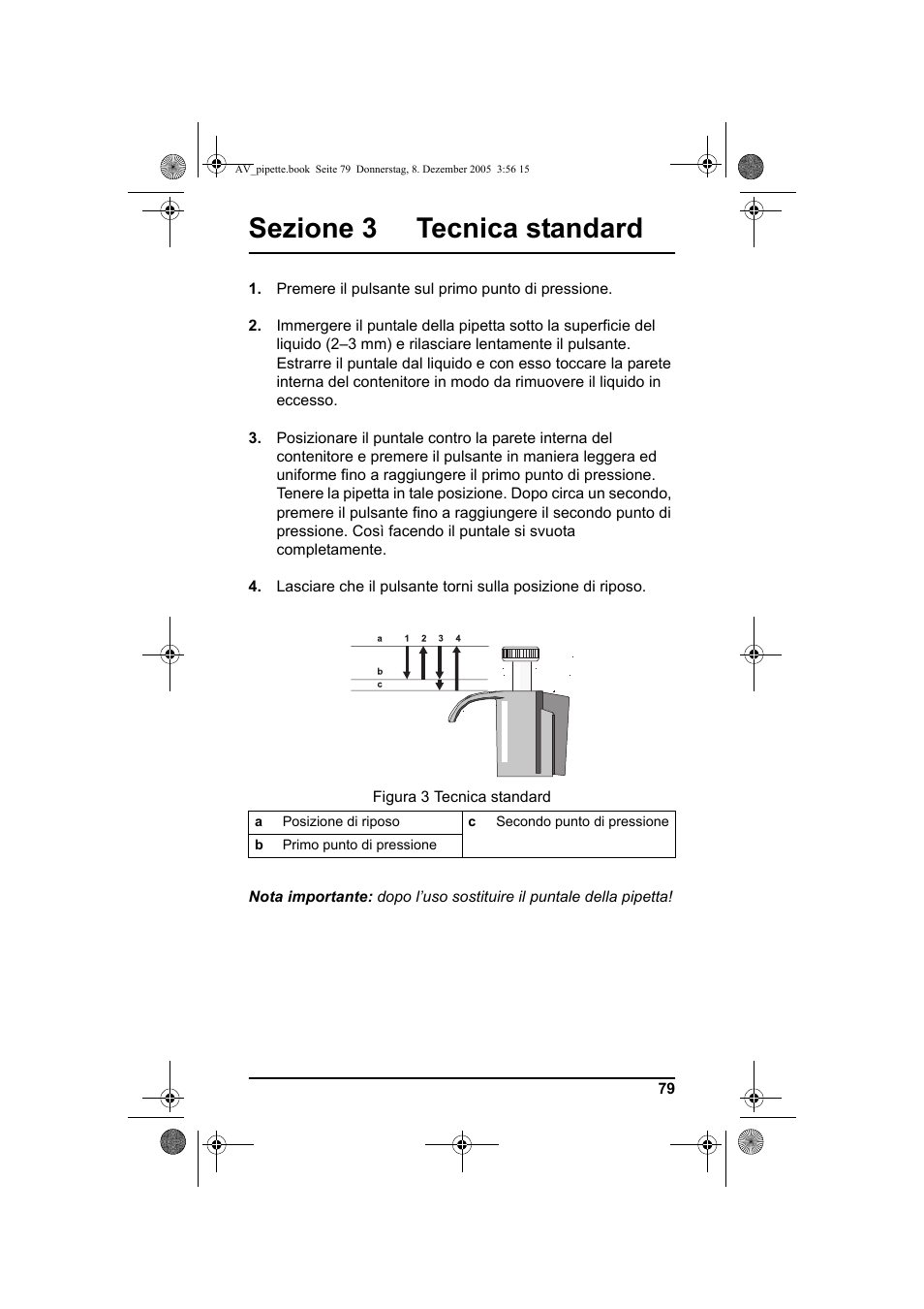 Sezione 3 tecnica standard | Hach-Lange Piston pipette User Manual | Page 81 / 96