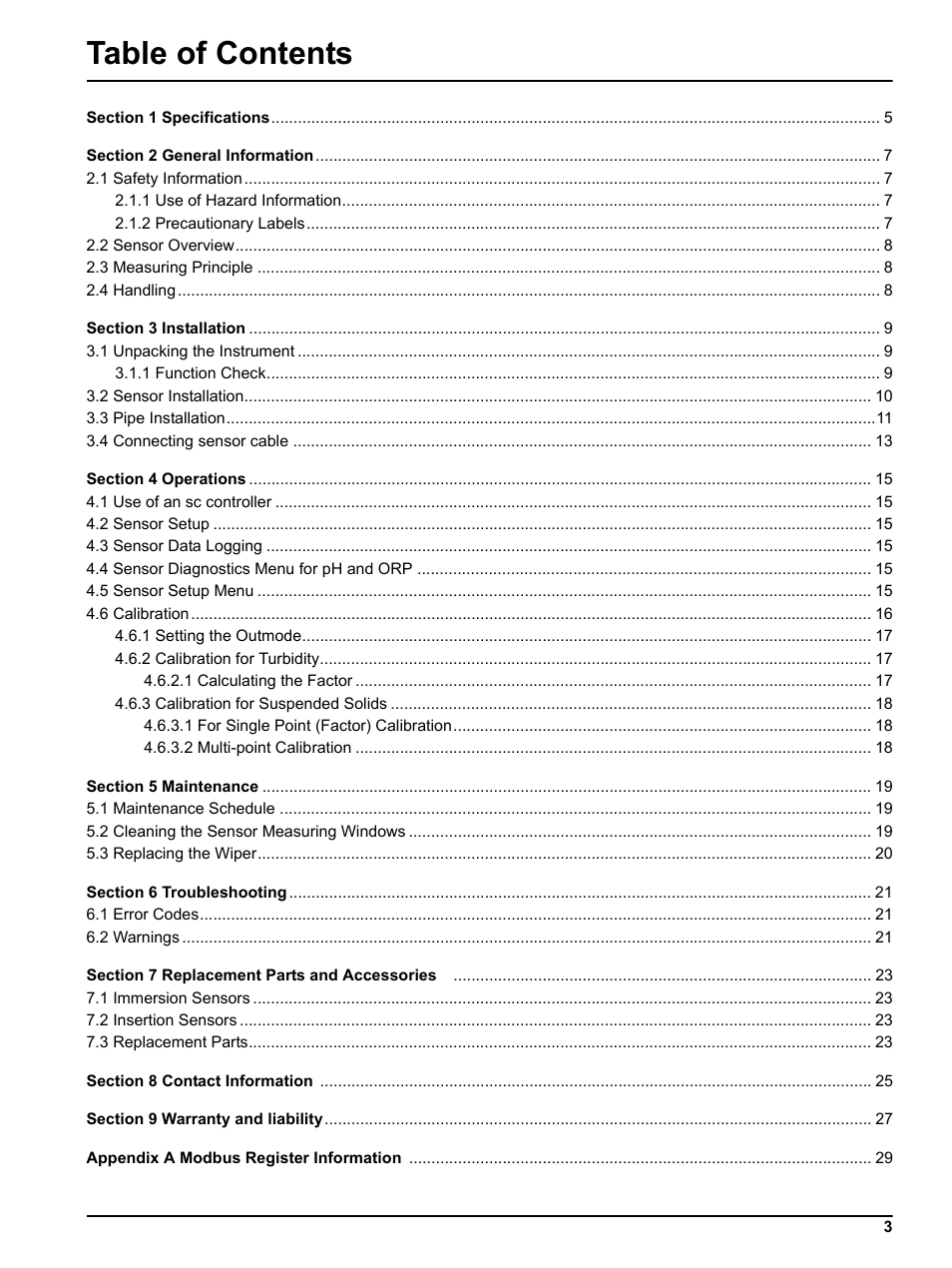 Hach-Lange SOLITAX sc User Manual | Page 3 / 30